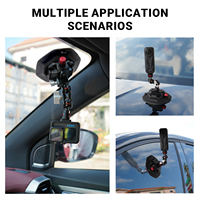 YUANYUJINGMI Support de voiture à double ventouse de 6 pouces, fixation caméra à forte adhérence par aspiration, support de voiture à ventouse pour DSLR