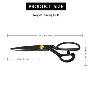 Professional 10" Heavy Duty Stainless Steel Tailor <b>Scissors</b> Industrial Strength DIY Leather <b>Sewing</b> Sharp Home Office Dressmaker - Product Image 2