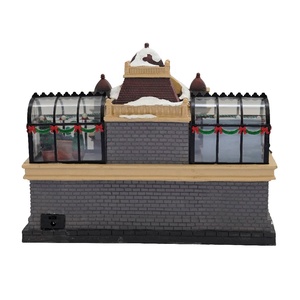 <span class=keywords><strong>Estación</strong></span> <span class=keywords><strong>de</strong></span> Tren Navideña <span class=keywords><strong>de</strong></span> Plástico con Luces LED y Música, Diseño Nuevo <span class=keywords><strong>de</strong></span> Melody, 12 Pulgadas, Decoración para Interiores, Casa Verde Navideña - Product Image 6