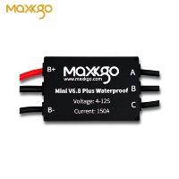 Contrôleur de moteur BLDC MAXKGO étanche VESC FSESC 6.8 Plus 150A ESC 4-12S FOC avec freinage régénératif et BEC 5V pour les systèmes de propulsion