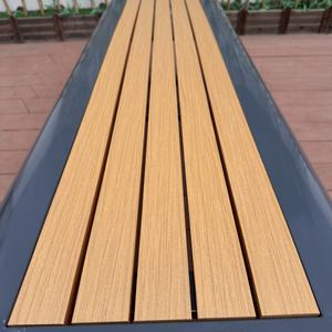 مقعد حديقة خارجي حديث كرسي حديقة خشبي مجلفن بدون مسند ظهر للأماكن العامة ومناطق الترفيه - Product Image 5