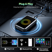 Dispositivo 3 en 1 con IA para Video, Streaming de Youtube y Tiktok, Adaptador Inalámbrico Carplay, Dongle USB, CarPlay con Cable y Android Auto para Autos