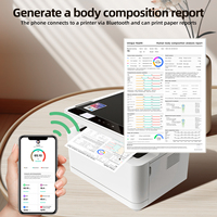Balance connectée intelligente personnalisée pour la mesure de la graisse corporelle avec écran LED en verre trempé, précision de 0,05 kg