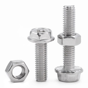 304 Stainless Steel Whitewash Metric Cross Flange <b>Screw</b> Nut <b>Set</b> External Hexagon Cross Self-Tapping M4M6 KAILUO - Product Image 1