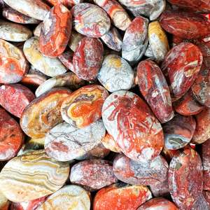 Venta al por Mayor de Piedras de Ágata Mexicana Natural para Sanación Espiritual, Cristal Pulido en Forma Ovalada para Decoración del Hogar y Regalos Navideños - Product Image 5