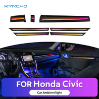 KYNCHO para Honda Civic, Luz Ambiental LED para Auto, Luz de Techo Interior Sinfónica, Iluminación Ambiental Automotriz con Funciones Coloridas