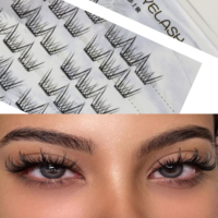 Extensions de cils en grappes segmentées DIY, effet naturel et volumineux, longueurs personnalisables pour maquilleurs professionnels