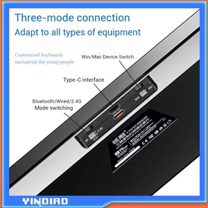 คีย์บอร์ดกลไกอะลูมิเนียมไร้สาย BT สามโหมด สำหรับเล่นเกมอีสปอร์ต แบบ Hot Plug - Product Image 4