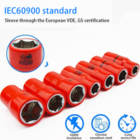 WEIDA VDE 1000V Insulated 10mm Seri 6mm Soket Hex WH71036 Alat Keselamatan Profesional untuk Teknisi Listrik yang Dibuat dengan Cetakan Injeksi