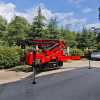 Grue araignée télécommandée Jiusheng pour travaux en hauteur dans les entrepôts, les ascenseurs, les usines, les chantiers de construction et les centres commerciaux