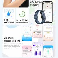 Bracelet intelligent sans écran OEM ODM pour la santé et le bien-être, avec suivi de la fréquence cardiaque, de la pression artérielle, de l'oxygène sanguin, du HRV et du sommeil