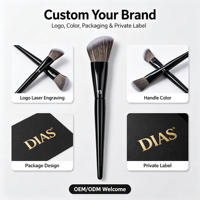 Pinceau de contour angulaire OEM ODM professionnel à poils doux, logo personnalisé, vente en gros, végétalien, marque privée, pinceau de contour individuel