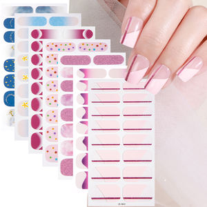 Zhengxiang Wholesale Simple Ins Cross-Border Waterproof Free Baking Nail Wraps Polish Film 3D Nail Art Stickers Manufecturing - Product Image 6
