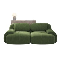 Canapé modulaire en velours côtelé, sans structure, avec assise profonde et fauteuil en forme de nuage, pour l'exportation