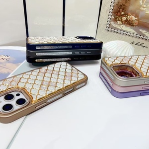 Funda de teléfono magnética Zhenyao con diseño de adsorción de hojas de Ginkgo para iPhone 17 <span class=keywords><strong>Pro</strong></span> Max, funda de teléfono con incrustaciones de diamantes mate tres en uno - Product Image 5