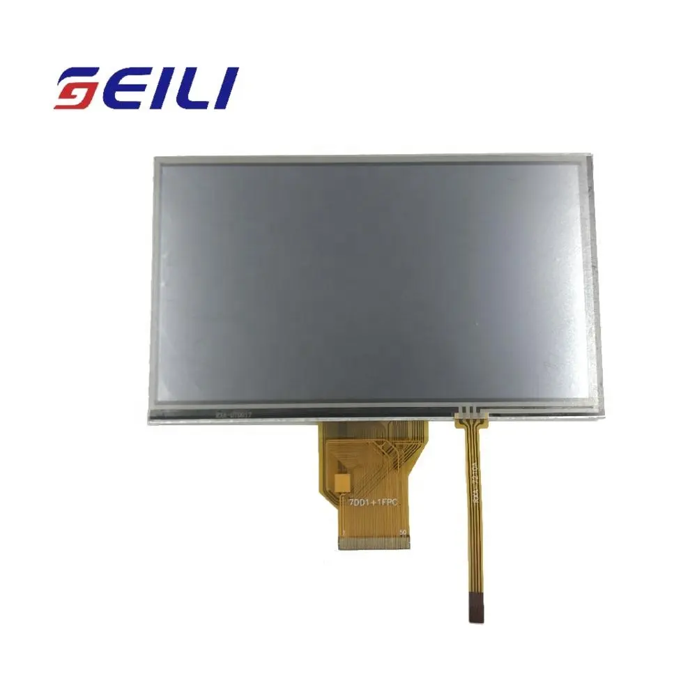 Painel de toque lcd 800x480, tela de toque lcd resistente ao alto brilho de 500cd/m2, 7 polegadas, 6 o'watch, rgb, 50pin AT070TN90-RTP, display lcd, tela sensível ao toque