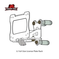 Porte-pneu de secours de taille standard en aluminium POISON FROG, arrière, 76002, accessoire extérieur pour Wrangler JL, couleur noire