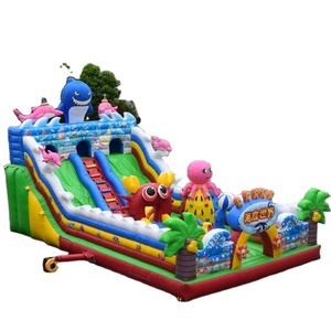 Phổ biến thế giới dưới biển chủ đề vui vẻ <span class=keywords><strong>inflatable</strong></span> thành phố vui chơi giải trí Công Viên với bouncer và trượt - Product Image 1