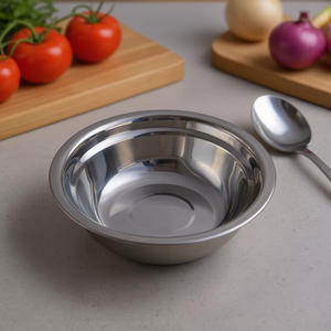 Ciotola in acciaio inox MNJ da 22 cm, profonda, per uso in cucina - Product Image 2