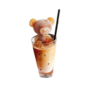 แม่พิมพ์น้ำแข็งรูปหมีซิลิโคน 3 มิติ วัสดุ TPR รูปทรงหมีขนาดเล็กและใหญ่ สำหรับกาแฟเย็นและเครื่องดื่ม - Product Image 1