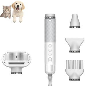 2023 yeni ürün pet bakım malzemeleri sıcaklık kontrolü 5 in 1 akıllı köpek pet saç kurutma makinesi el fırça seti - Product Image 1