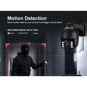 Cámara PTZ con Domo Metálico de 3 Pulgadas, Lente de 3.6mm, 360 Grados, Cámara Wifi de Red, 1080P, 2MP, Luz Dual, Visión Nocturna a Color, Audio Bidireccional, CamHi - Product Image 5
