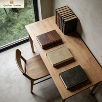 Ensemble de chaise de bureau en bois naturel vintage, design simple et antique pour la maison, le bureau, l'étude, l'ordinateur