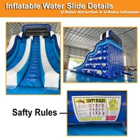 Toboggan aquatique gonflable d'intérieur en PVC durable Parc de trampoline d'aventure amusant pour la maternelle Usage public et résidentiel