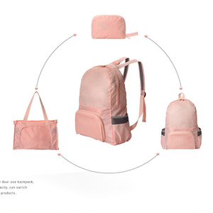 Versatile Folding Dualshoulder <b>Backpack</b> for Sports Outdoor Leisure Waterresistant Adsprintable Polyester Bag - Product Image 2