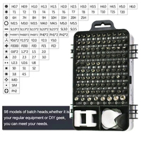 Juego de Destornilladores de Precisión 115 en 1, Puntas Magnéticas para Tornillos y Tuercas, WEEKS, Kit de Herramientas Multifunción para Reparaciones del Hogar