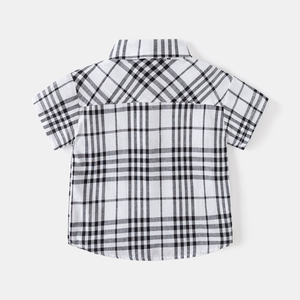 <span class=keywords><strong>Chemise</strong></span> à manches courtes pour garçon pour l'été, vêtements décontractés, <span class=keywords><strong>chemise</strong></span> à carreaux en pur coton pour enfants à manches courtes - Product Image 3