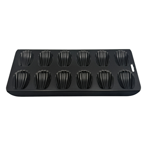 Moule à madeleines 12 cavités pour cuisson au four, forme coquille. Revêtement antiadhésif durable - Product Image 1