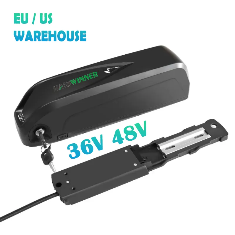 Batterie de vélo électrique Europe RTS 36V 15Ah 10Ah 48V 13Ah Hailong Batterie de vélo électrique 48V 36V Boîtier de batterie au lithium pour vélo électrique géant