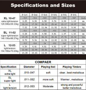 Accesorios Esenciales para Guitarra, Cuerdas de Acero Inoxidable, Excelente Calidad de Sonido, Buen Tacto para Guitarras Acústicas - Product Image 5