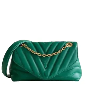 Borse a catena di moda verde firmate borse da donna in pelle di marca su misura borsa in pelle di agnello da donna borse a tracolla fabbrica