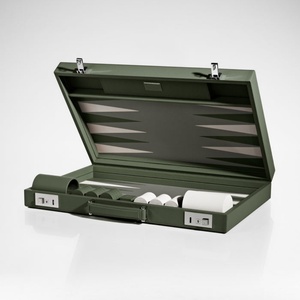 Giochi da tavolo classici Portabili Custodia in Pelle PU <span class=keywords><strong>Backgammon</strong></span> Set di giochi di lusso per adulti e bambini - Product Image 4