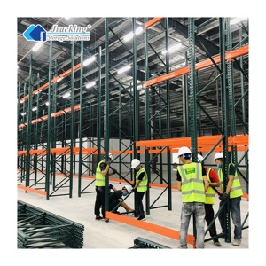מערכת מדפים לתעשייה כבדה, מאושרת CE, מדגם Jracking,  למחסנים,  עם מדפי משטחים בצורת דמעה אמריקאית, במלאי. - Product Image 1