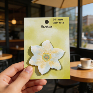 Narcissus Flower Sticky Notes 30 Sheets Self-adhesive <b>Memo</b> <b>Pads</b> - Product Image 2
