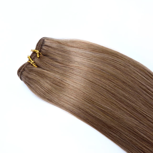 โรงงานผลิตผมสวย Jasmine  ผมแท้เวอร์จิ้นเรมี่แบบตรงธรรมชาติ ต่อผมแบบ Double Weft  เย็บสองชั้น  จัดเรียงเกล็ดผม - Product Image 6