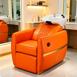 Modern Style Beauty Hair Salon Chair Recline Shampoo Bowl Ceramic Washbasin Backwash <b>Bed</b> - Product Image 1
