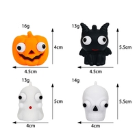 Jouets de Squishies d'Halloween Jouets de Squishies à montée lente Vampire Ghost Squelette Humain Halloween Squeeze Out Eyes Jouets