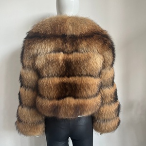 BEIZIRU <span class=keywords><strong>Cappotto</strong></span> in Vera <span class=keywords><strong>Pelliccia</strong></span> di Procione da Donna <span class=keywords><strong>con</strong></span> Grande Collo Rovesciato, Manica Lunga Invernale, Lussuoso e alla Moda - Product Image 2