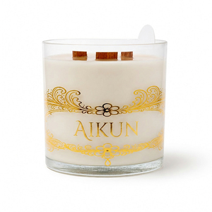 AIKUN High End Handmade Soy Wax Fragrance <b>Candle</b> Natural Essential Oil Aromatherapy Glass <b>Candle</b> for Home Decoration Gift - Product Image 3