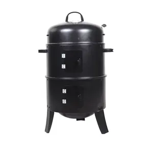 Churrasqueira a carvão para churrasco doméstico ao ar livre churrasqueira portátil preta para churrasco fumante