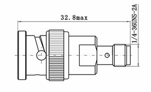 50Ohm Latón <span class=keywords><strong>BNC</strong></span> Macho a SMA Hembra Adaptador Conectores coaxiales RF rectos - Product Image 2