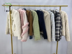 Chất Lượng Cao Của Phụ Nữ Tweed Áo Khoác Áo Khoác Mùa Đông Phù Hợp Với Trong Kênh Phong Cách Len Pha Trộn Dày Đóng Gói Trong kiện Sử Dụng Quần Áo - Product Image 3