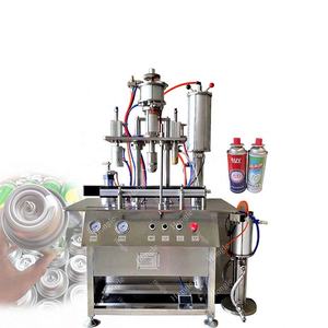 Machines de remplissage de <span class=keywords><strong>gaz</strong></span> en aérosol semi-automatiques à vente chaude, cylindres de réfrigérant en conserve - Product Image 3