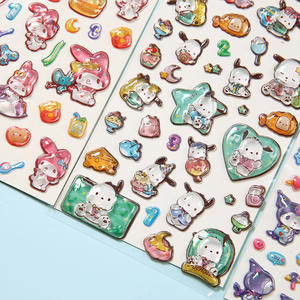 Pegatinas de Vinilo PVC Impermeables, Cultura Urbana Original, Kawaii, Decorativas para Niños, Adhesivas, Estéticas, Tamaño Personalizado, Estampado Dorado, Animales - Product Image 6