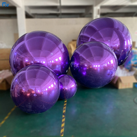 Boule miroir gonflable suspendue 2024, ballon miroir, décoration commerciale de haute qualité, mariage, discothèque, boule miroir géante gonflable