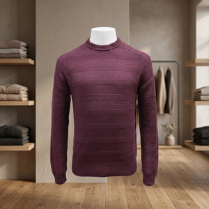 Pull-over décontracté en coton rayé à col rond et manches longues pour homme SS24 – Tendance, personnalisable, anti-plis, respirant et à séchage rapide - Product Image 3